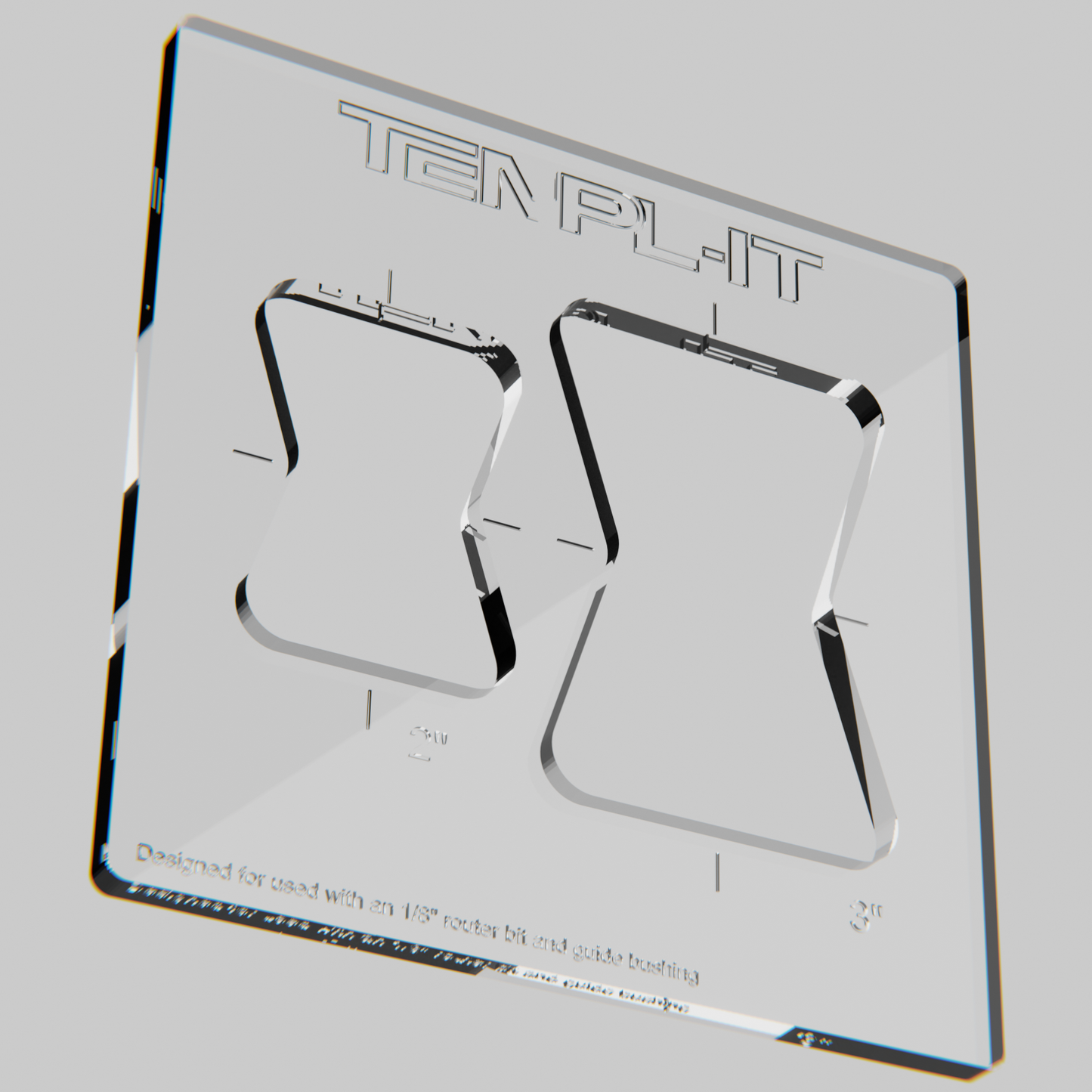 TEMPL-IT 2" + 3" Bowtie Inlay Router Template