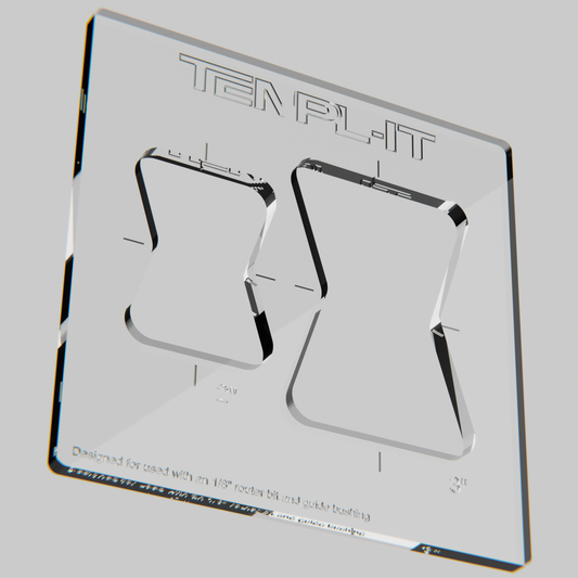 TEMPL-IT 2" + 3" Bowtie Inlay Router Template